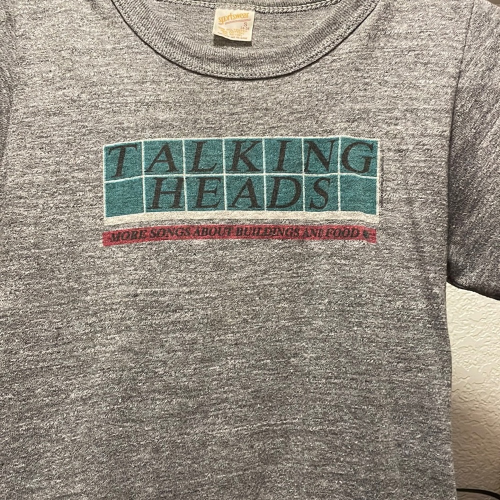 True vintage single stick talking heads shirt